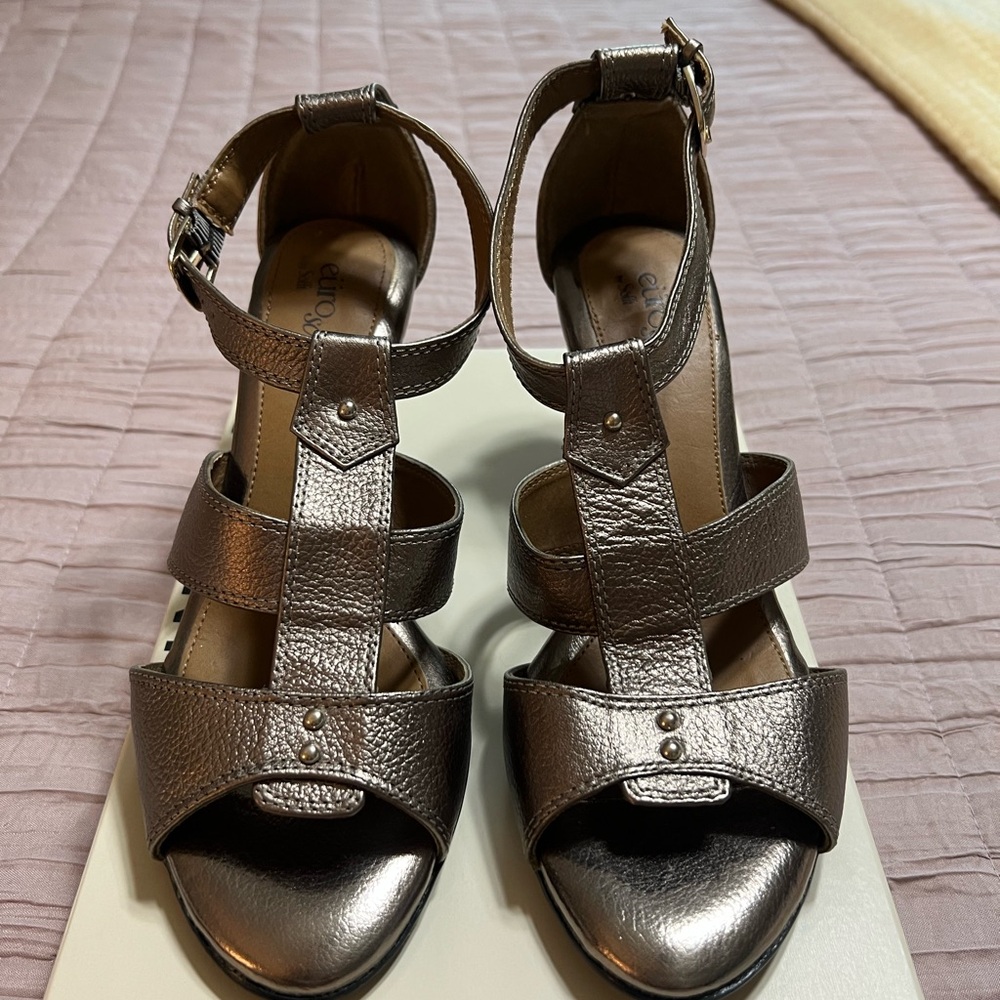 Aldo Bronze/Brown Sandals with Textured Gladiator Straps